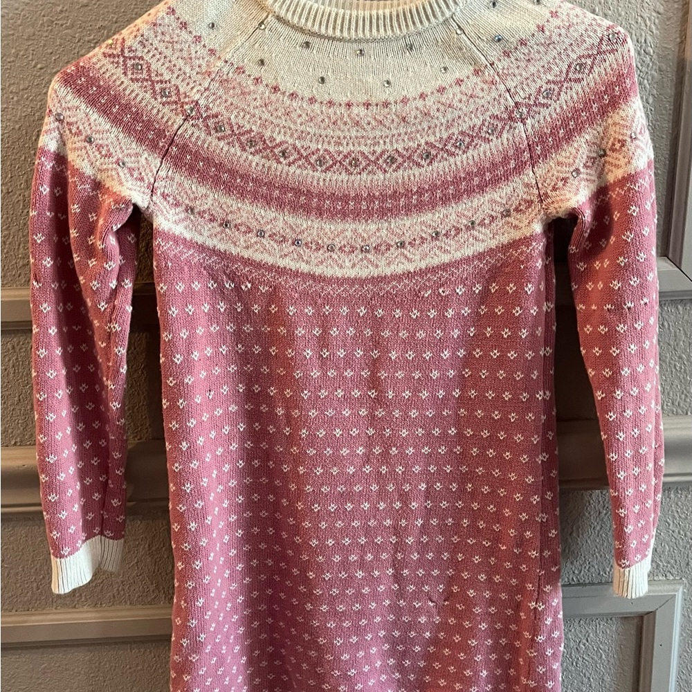 Girls Size 8 Cozy Fall Winter Beaded Sweater Back to‎ School